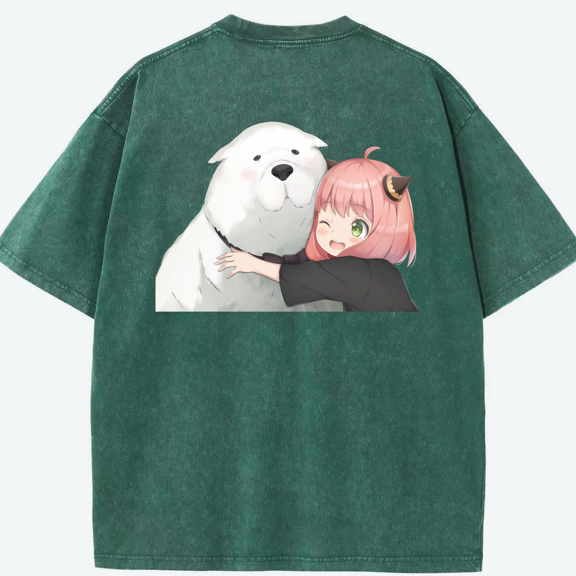 （画像用） SPY×FAMILY间谍家家酒 綿100% ヴィンテージ風 半袖Tシャツ（背面プリント）